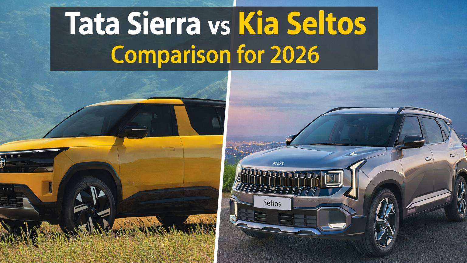 Tata Sierra vs Kia Seltos Comparison for 2026