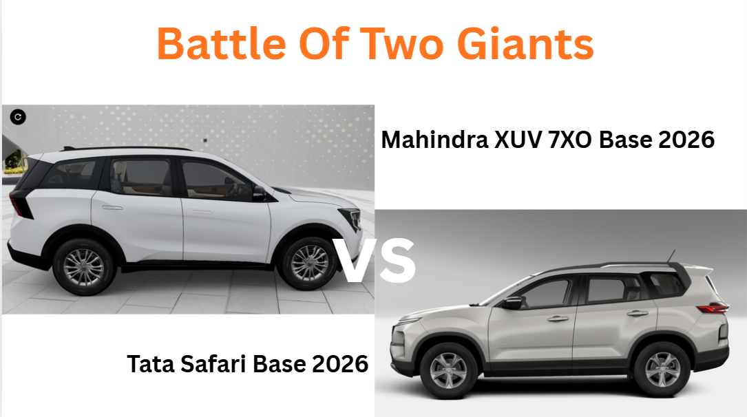 Tata Safari Base 2026 vs Mahindra XUV 7XO Base 2026