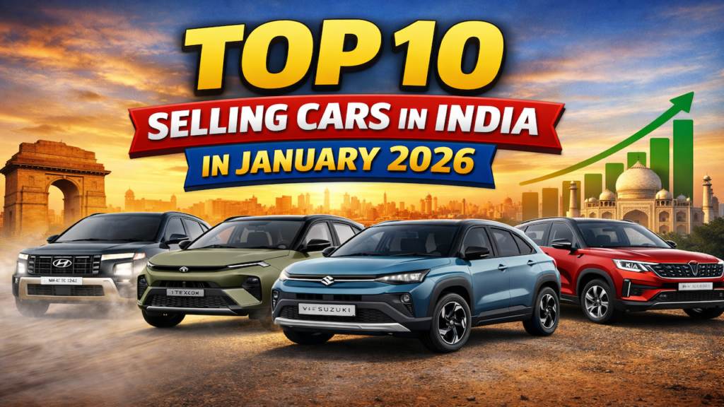 Top 10 selling cars in India in January 2026
